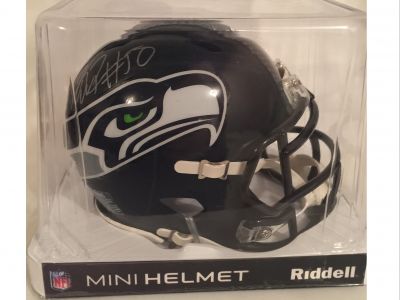 K.J. Wright #50 Autographed Mini Helmet