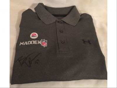 Brian Urlacher, Chicago Bears, Autographed UnderArmour Polo Shirt