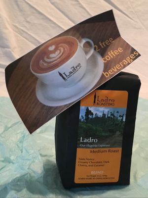 Ladro Medium Roast Coffee and Beverage Certificates