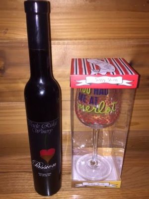 Icicle Ridge Winery - Cherry Chocolate Wine and Wine Glass