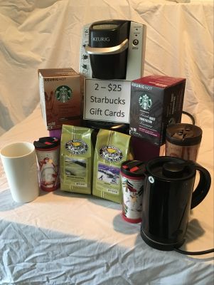 Keurig Coffee Machine and 3 Starbucks Tumblers