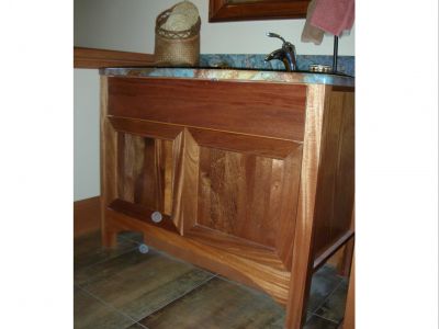 Custom Designed and Built Bathroom Vanity Cabinet