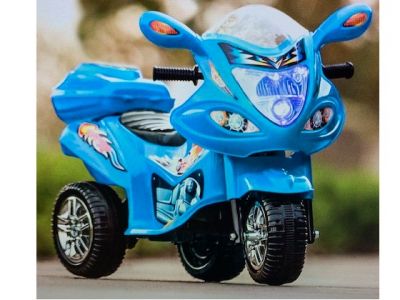 Kids 3-Wheel Electric Toy Motorcycle - Blue.