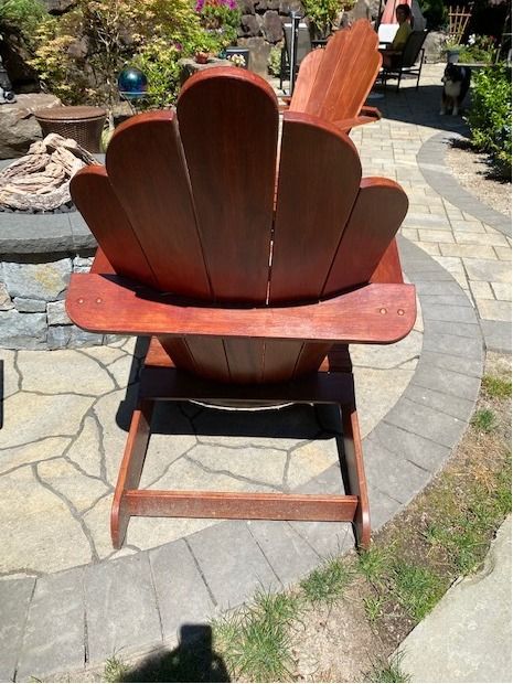 Two Custom Made Adirondack Chairs