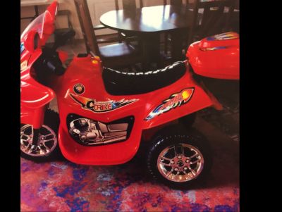 Kids Ride on Red 3 Wheel Motorcycle