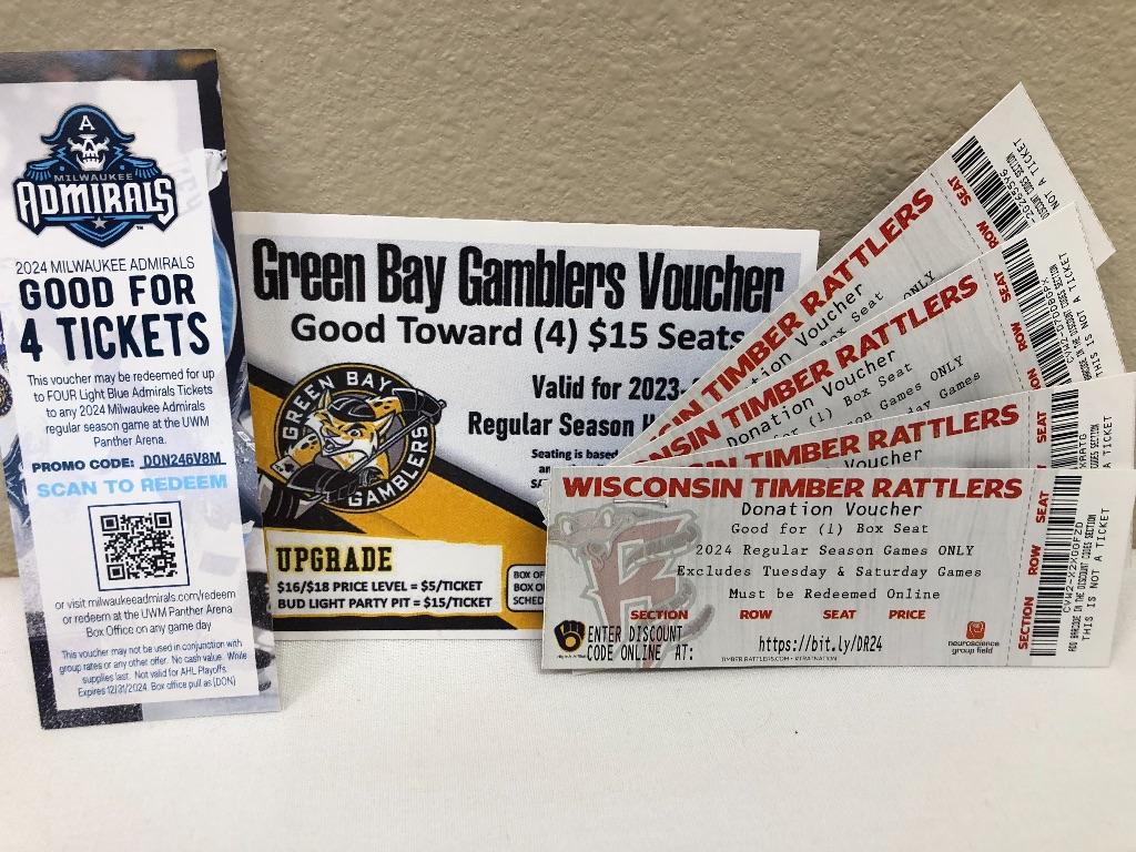 Support Wisconsins' Admirals, Gamblers and Rattlers