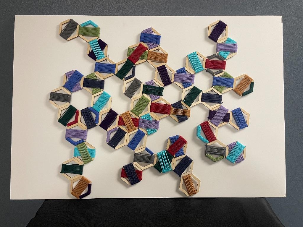 Hexagon Art by 6th Grade
