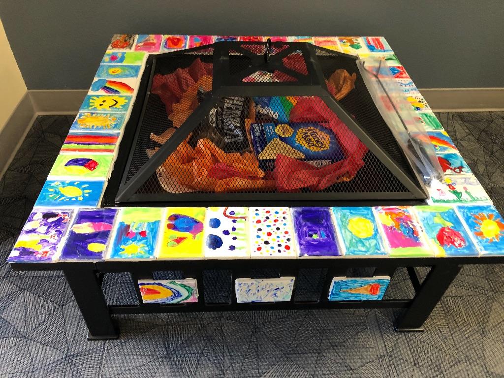Tiled Fire Table by 1st Grade