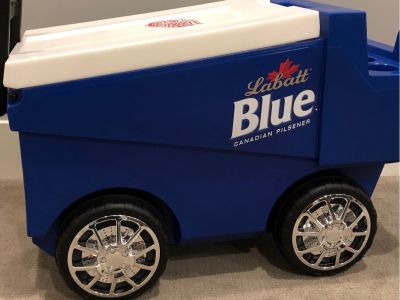 Labatt's Blue Detroit Red Wings Zamboni Cooler + Labatt Blue Commemorative Joe Louis Labatt Can Collectible