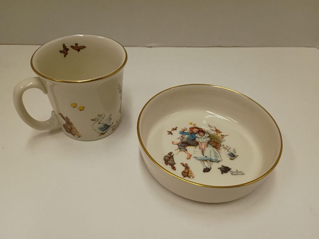 Gorham Norman Rockwell Bowl and Cup