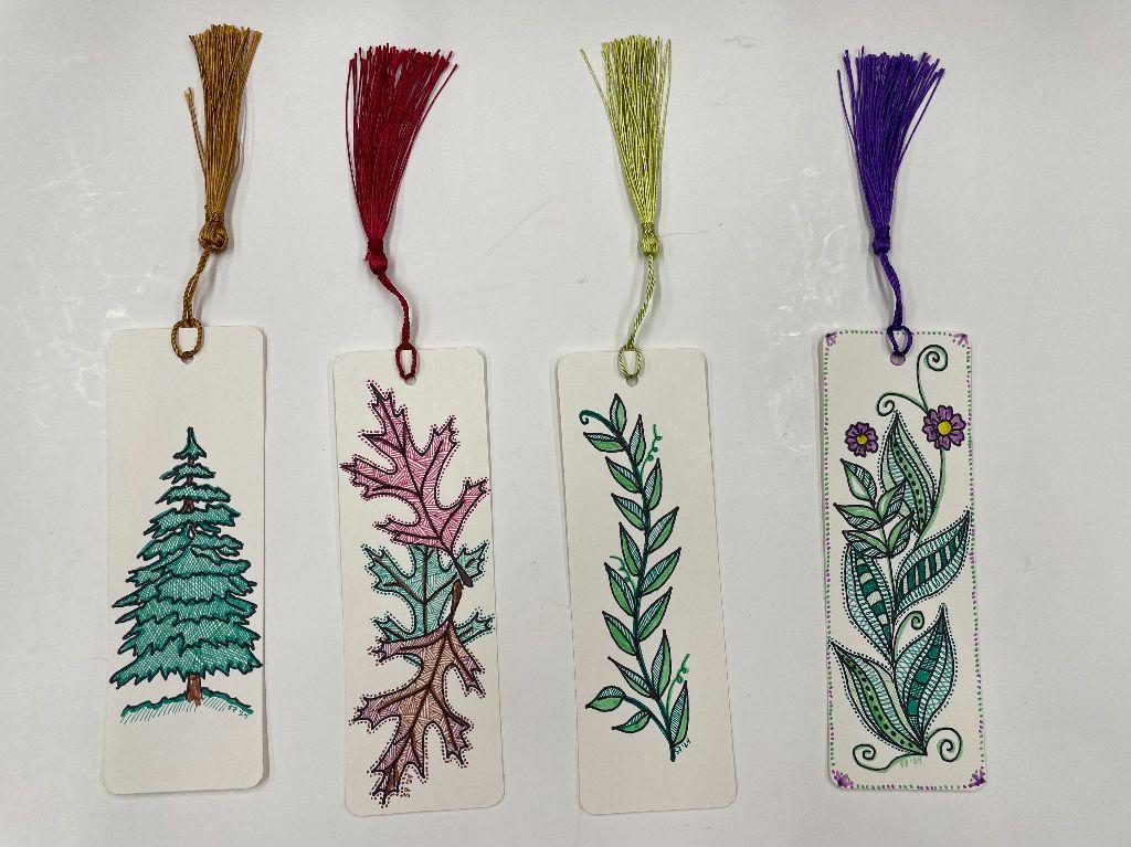 Four Hand Drawn Bookmarks