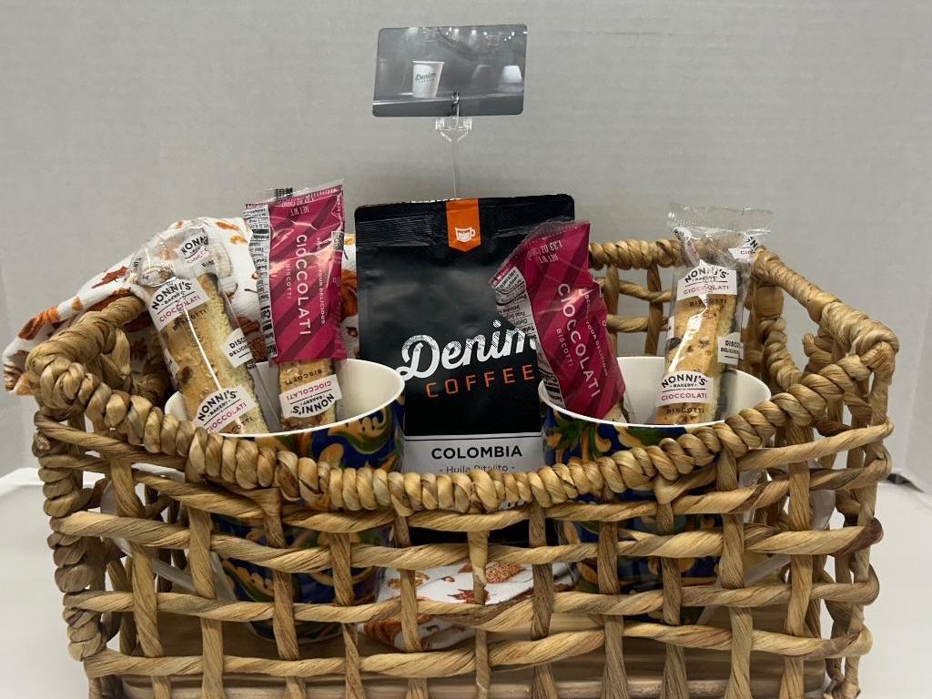 Denim Coffee Basket for Two