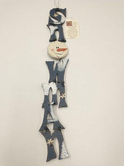 Snowman Wall Hanging Decoration