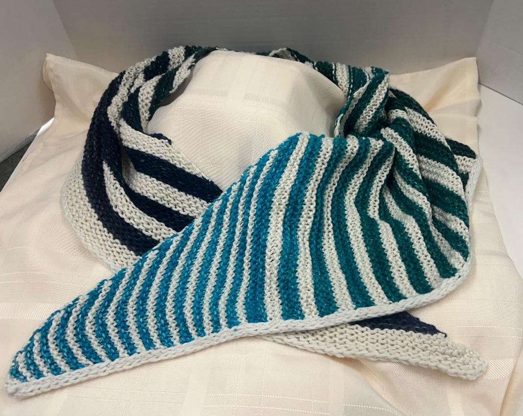 Hand Knit Cotton Shawl