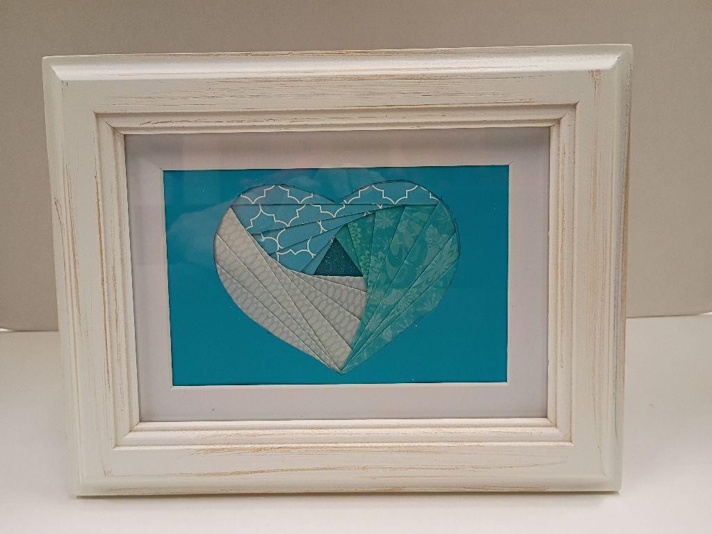 Framed Heart Folded Paper Art