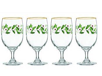 Eight Lenox Holiday Goblets #1