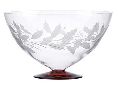 Lenox Crystal Holiday Etched Bowl #1