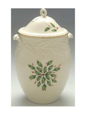 Lenox Holiday Cookie Jar and Lid #1