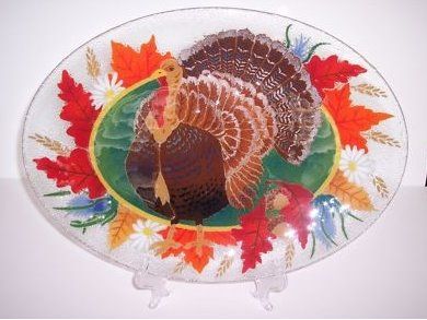 Glass Turkey Platter
