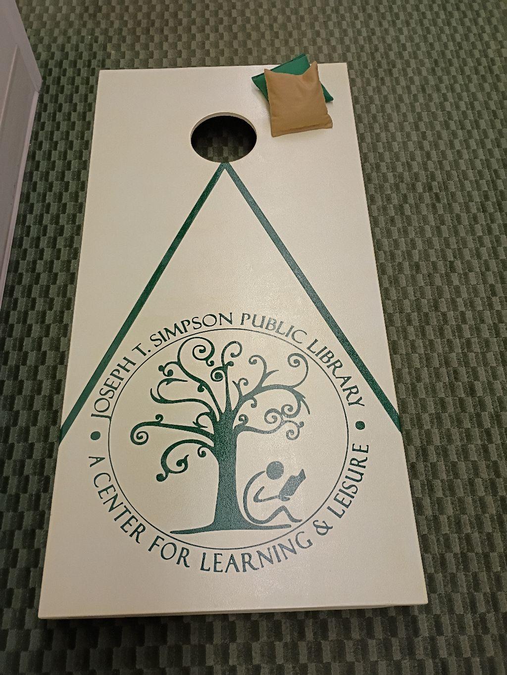 Library Themed Cornhole Game