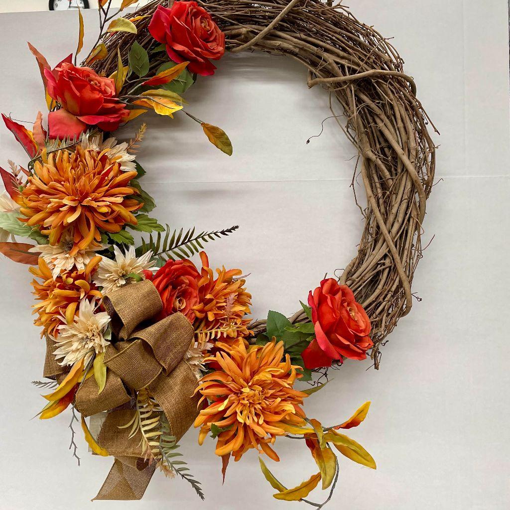 Autumn Elegance Wreath from Garden Bouquet