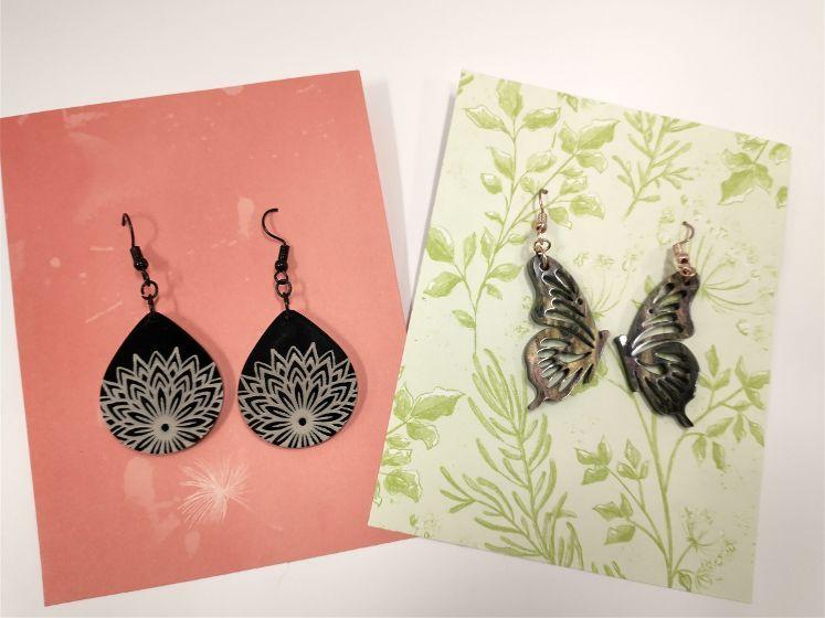 Mandala and Butterfly Earrings