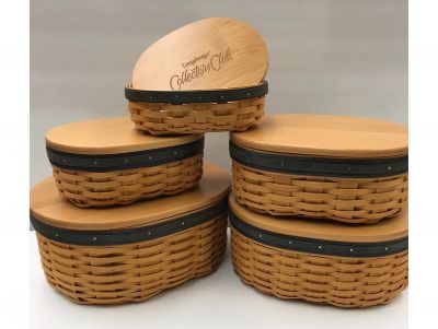 Longaberger Collector's Club Set of Five Harmony Baskets