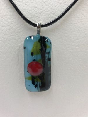 Handmade Fused Glass Pendant Necklace