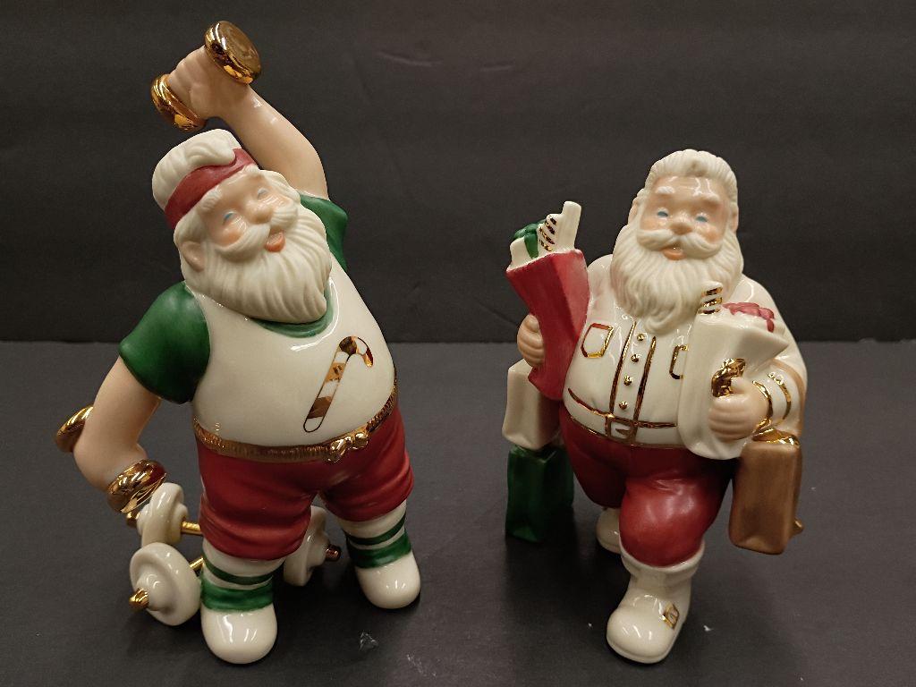 Lenox Santa's Pastimes Figurines (2)