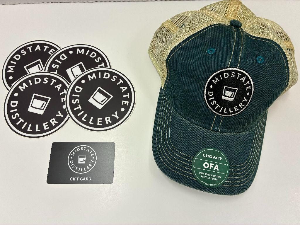 Midstate Distillery $25 Gift Card and Cap