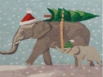 Elephant Winter Wonderland Rug from Grandin Road