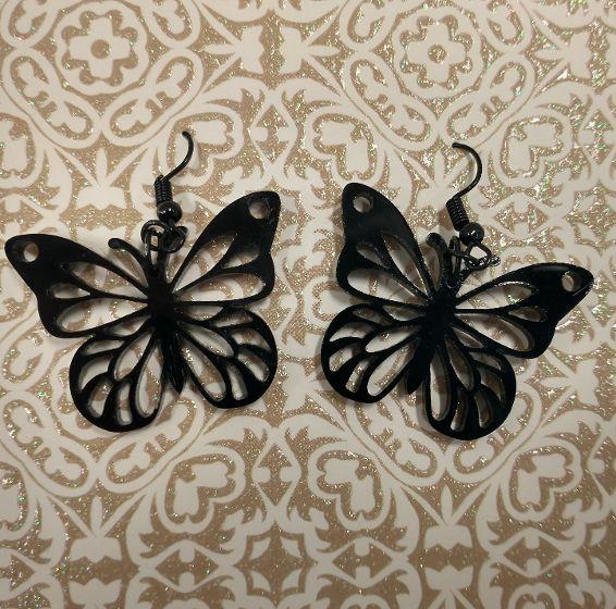 Black Butterfly Earrings