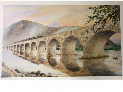 Rockville Bridge Lithograph Print #1