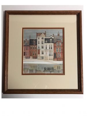 ''Row House Reflections'' Print by P. Buckley Moss