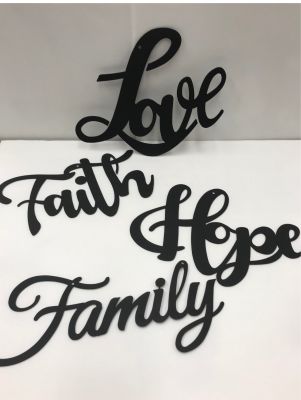 Metal Words Wall Decor