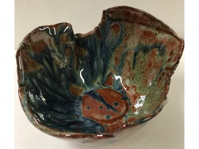 Decorative Handbuilt Ceramic Bowl