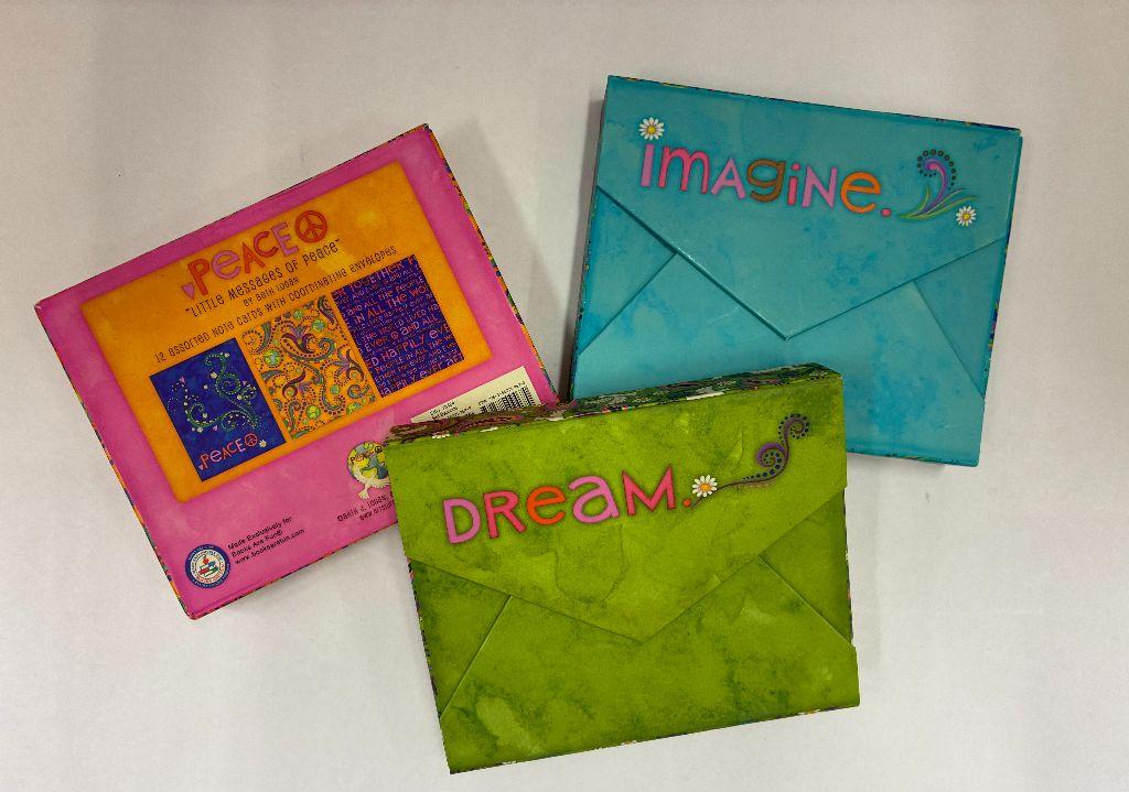 Imagine, Peace and Dream Note Cards