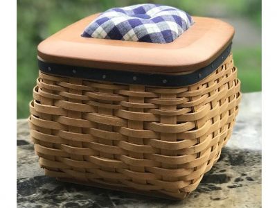 Longaberger Blue Ribbon Collection Mending Basket