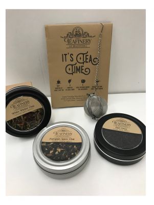 Three Tins of Tea and an Infuser Ball from Teafinery