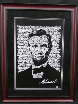Abe Lincoln Gettysburg Address Word Art Print