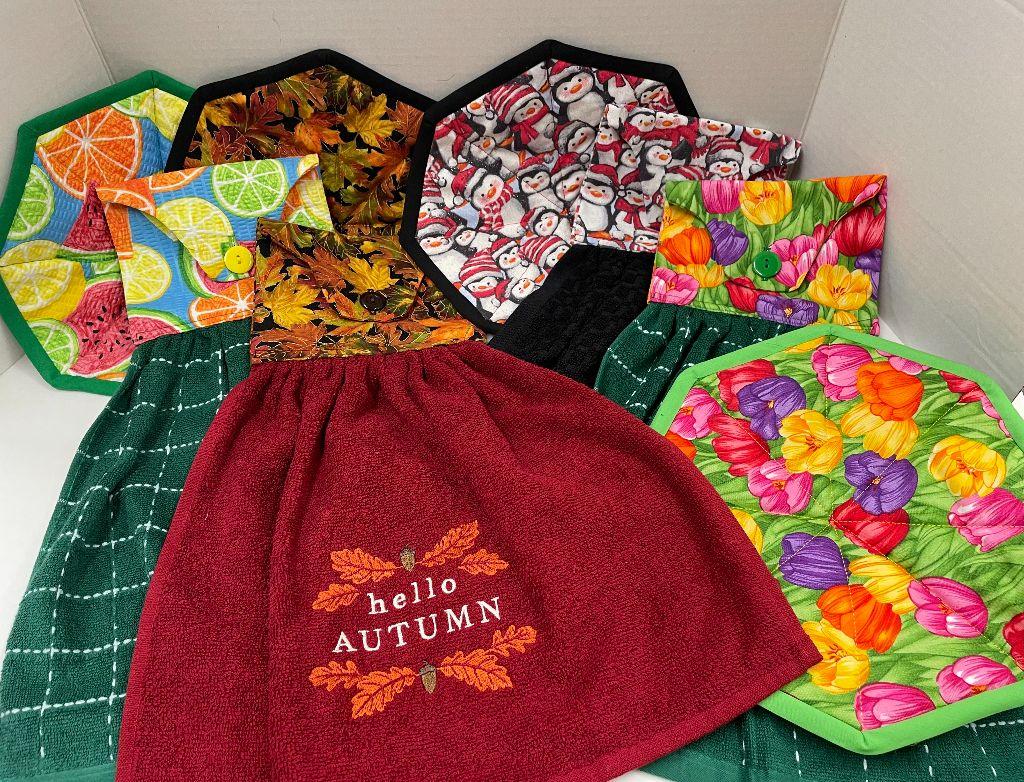Seasonal Towel and Pot Holder Sets
