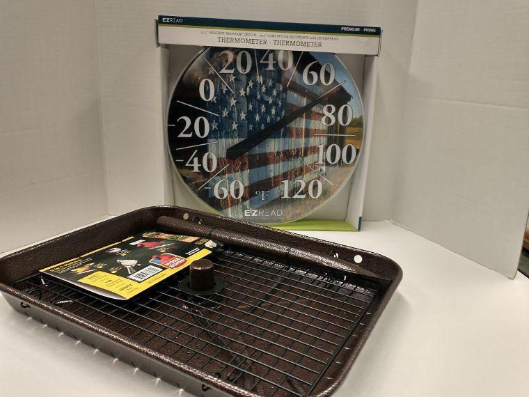 Outdoor Thermometer, Bird Feeder and Gift Card