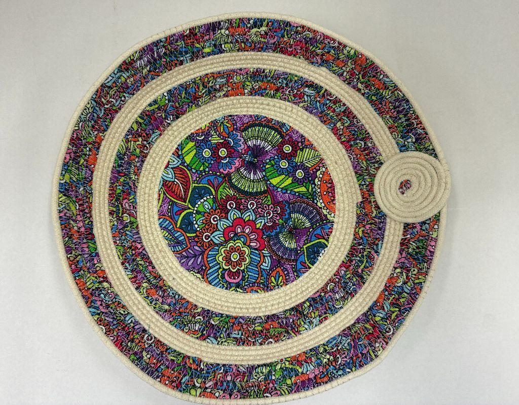 Multi-Colored Fabric Basket