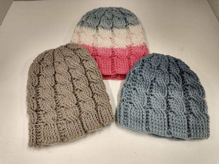 Set of 3 Crocheted Hats (Women's Size) (#1)