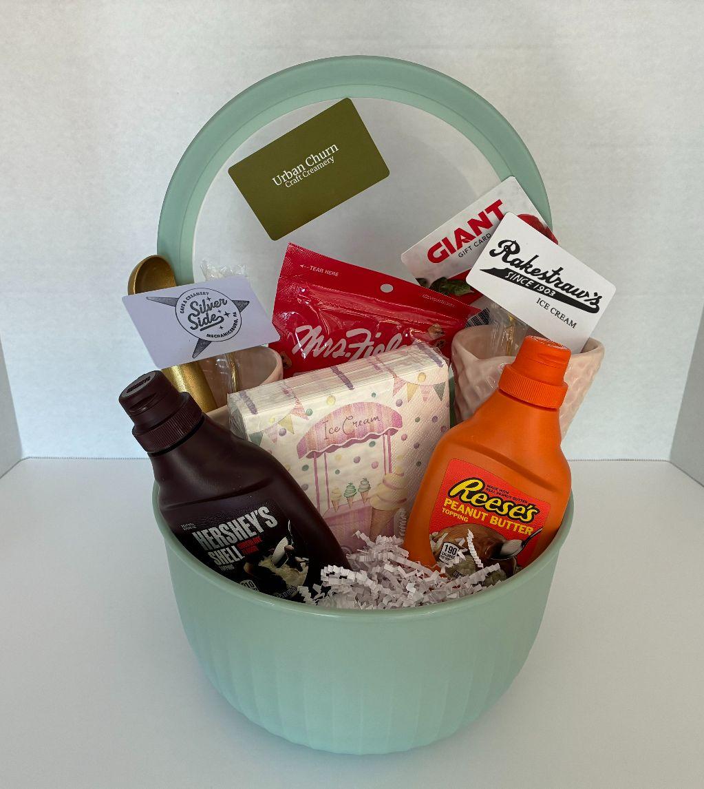 Ice Cream Delight Basket and Gift Cards