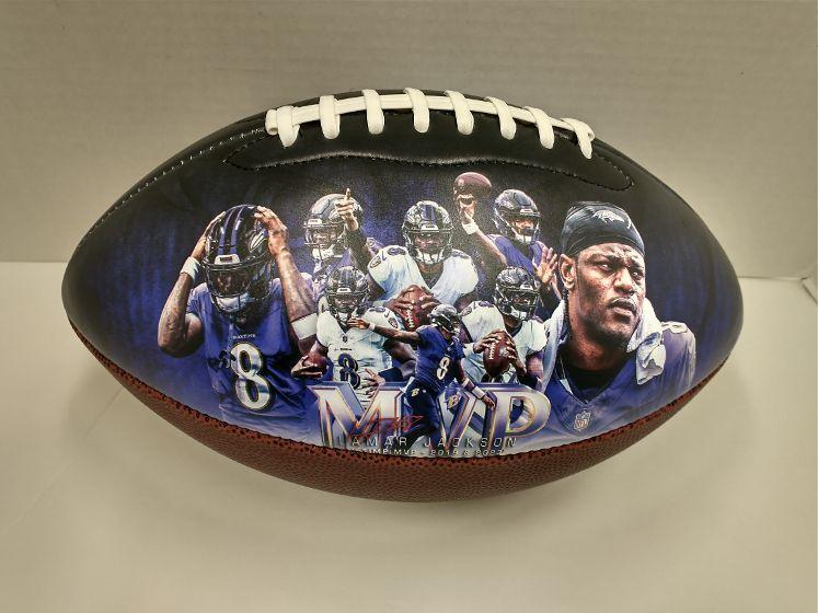 Baltimore Ravens Lamar Jackson Commemorative Footbal...