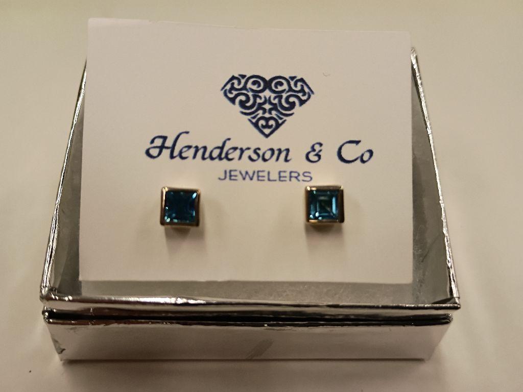 Blue Topaz Earrings