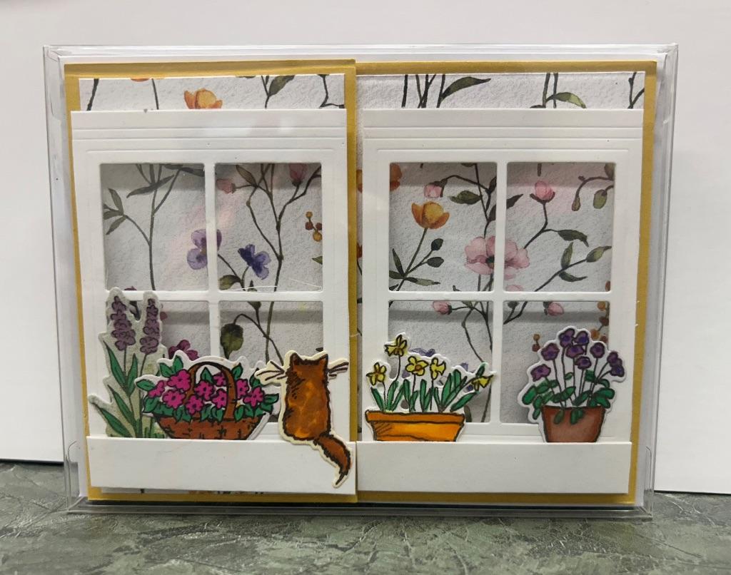 Handcrafted Flower Box and Window Themed 4 Greeting ...