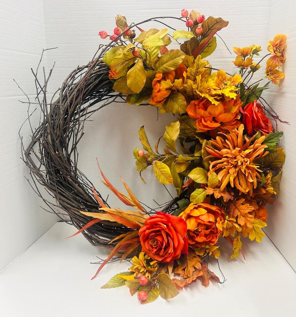 Autumn Elegance Wreath from Garden Bouquet
