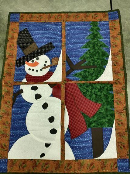 Snowman Quilted Wall Hanging